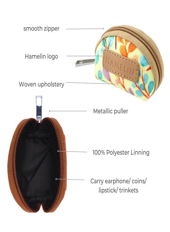 Hamelin Mini Pouch | Small Airpod & Coin Pouch for Women | Earphone Case for Girls | Coin Purse | Small Purse, Multi Purpose Purse Set of Two- Country Garden | Ideal Women's Gift - Image 3